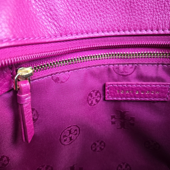 Tory Burch Pink Tote Pebbled Leather - Picture 3 of 9